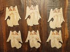 Vintage Christmas Tree Ornaments Lot Santa Angels Gold Diecut Merrimack