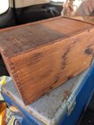 Antique Slide Lid Solid Wood Box Shipping Box Dove Tail Joints 