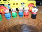 Vintage 1965 Fisher Price Play Family  192 Bus With Wood People