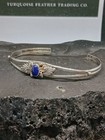 Navajo Lapis Lazuli Cuff Bracelet Sterling Silver Signed Richard Begay Sz 6