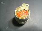 Chrome Barrel Coin Bank Original Condition Nice No Cracks Light Wear  New Key