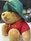 Vintage Eden Toys Paddington Bear Plush Red Coat Green Hat Stuffed Animal Korea