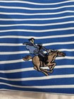 Donald Ross Sleepy Hollow Country Club Golf Shirt Polo Blue White Strip Mens M