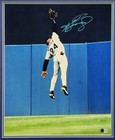 Ken Griffey Jr  Signed Framed 16x20 Photo Mariners Wall Catch Beckett Wit
