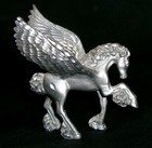 Vintage Pegasus Horse Crystal Pewter Figurine-spoontiques 