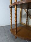 Antique American Folk Art Sewing Thread Spool Solid Wood 3-tier Corner Shelf