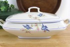 11   Ironstone Bluebird China Covered Serving Dish   Carrollton Homer Laughlin