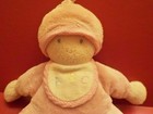 12  Douglas  the Cuddle Toy  Soft Plush Pink Doll Baby Lovey Toy W abc Bib Clean