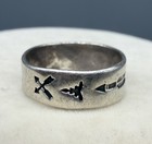 Vintage Bell Trading Post Sterling Silver Harvey Era Stamped Ring Band Size 5