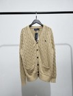 Polo Ralph Lauren Men   s S Cotton Cable-knit V-neck Cardigan Button Pockets