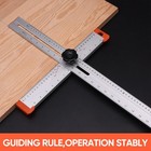 2-in-1 Drilling Positioning Ruler T Square 24 Inch Cabinet Template Hardware  