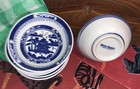 6 Blue And White Porcelain Sauce Bowls    4 1 4  Diameter    