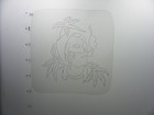 Vintage Acetate Stencil  zig Zag Man   Tattoo Stencil 