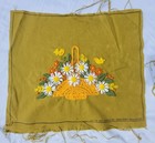 Crewel Embroidery Vtg Daisy Birds Flowers Retro Ladybug Finished Unframed