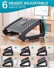 Foot Rest For Under Desk At Work - Ergonomic Under Desk Footrest For Office  Adj