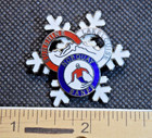 Sunshine Lake Louise Norquay Banff Canada Ski Resort Snowflake Ski Lapel Pin