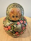 Russian Hand Painted Nesting Matryoshka Dolls Set Of 10 Woman Floral Red