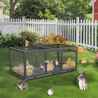 Chicken Coop With Waterproof Cover Hen House In outdoor Poultry Cage With Wheels