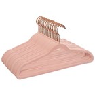Velvet Adult Clothing Hangers  Pink  Non-slip  Space Saving 30 Count