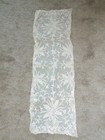 Lovely Antique Hand Embroidered Tambour Lace On Net Table Runner  France