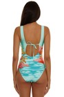 Trina Turk Cyclades Plunge One Piece Swimsuit