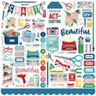 Carta Bella - Happy Crafting - 12x12 Collection Kit Scrapbook Papers  Stickers