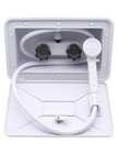 Rv Exterior Shower Enclosure Kit Lockable System With 2 5 Gpm Shower Head White