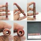 Roman Venetian Millefiori Glass Trade Bead Red Striped Tube African Jewelry