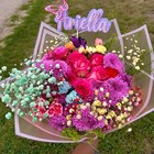 20 Pcs Pink Flower Wrapping Paper Waterproof Bouquet Packing Material With Ribbo