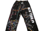 Brand New Men s Nyc Mta Subway Line Black Cotton Pajama Bottoms Lounge Pants L