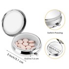 2pcs Pill Box Small Case For Purse Or Pocket  Portable Cute Silver gold