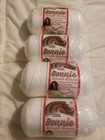4 Vintage Pepperell Bonnie Macrame Braid Cord 4mm 100 Yards White Nos