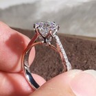 2ct Round Cut Lab Created Diamond Engagement Wedding 14k White Gold Finish Ring