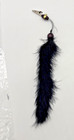 Vintage Black Feather Clips Roach Retro 70 s   80 s Party Hair New Set Of 2