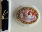 Estee Lauder Gold Tone Cameo  mother And Child  Youth Dew Solid Perfume Compact