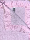 Hudson Baby Hb Pink Sherpa Satin Trim Baby Blanket
