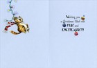 Cat Swinging From Christmas Tree Lights Box Of 18 Funny Christmas Cards
