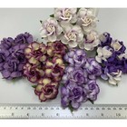 2  Or 5cm Purple Tone Tea Rose Paper Flower Scrapbook Wedding Diy Craft R40