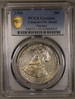 1904 Panama Silver 50 Centesimos Uncirculated Pcgs Unc Detail Cleaned