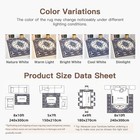 5 x7  Traditional Oriental Medallion Area Rug Blue Persien Style Rug Runner Mat