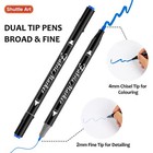  Shuttle Art Dual Tip Fabric Markers  30 Colors Permanent No 