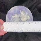 Vintage Incolay Stone Purple Round Hinged Trinket Box