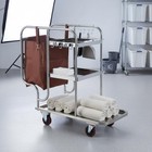 Stainless Steel Janitorial Cart Heavy Duty For Hospital  Shopping Mall 