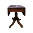 Antique 19th Century Pedestal Drop-leaf Console Breakfast Table Mahogany