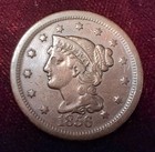 1856 Braided Hair 1   Large Cent Slanting 5