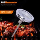 1pc Temperature Thermometer Gauge Barbecue Bbq Grill Smoker Pit Thermostat Bbq