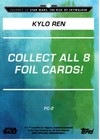 2019 Topps Star Wars Journey To The Rise Of Skywalker Foil  fc2 Kylo Ren