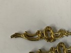 Antique French Ormolu Pediments  2 Keyholes    Vintage Furniture Hardware