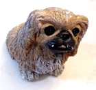 Life Like Pekingese Dog Sculpture Vtg Miller Studio 6  Seated Figurine Needs Tlc
