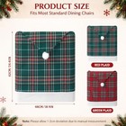 4 Pcs Christmas Chair Cover Plaid Santa Hat Chair Back Covers Set - 23 6 X